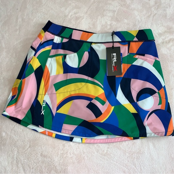 RLX Ralph Lauren Pants - Rlx Ralph Lauren print golf tennis skort size medium new with tags blue yellow